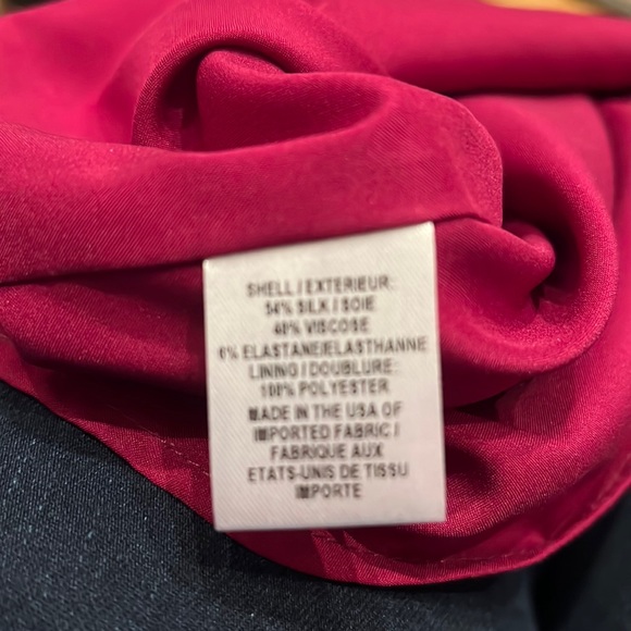 Beautiful Milly silk blend top in magenta. - Picture 9 of 9